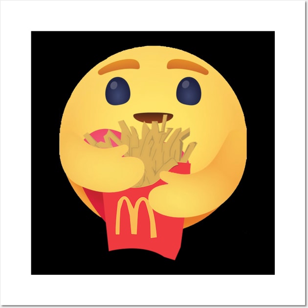 Fries New Facebook Emoji Hug Reaction Wall Art by Hevding